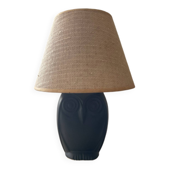 Lampe vintage hibou chouette en céramique