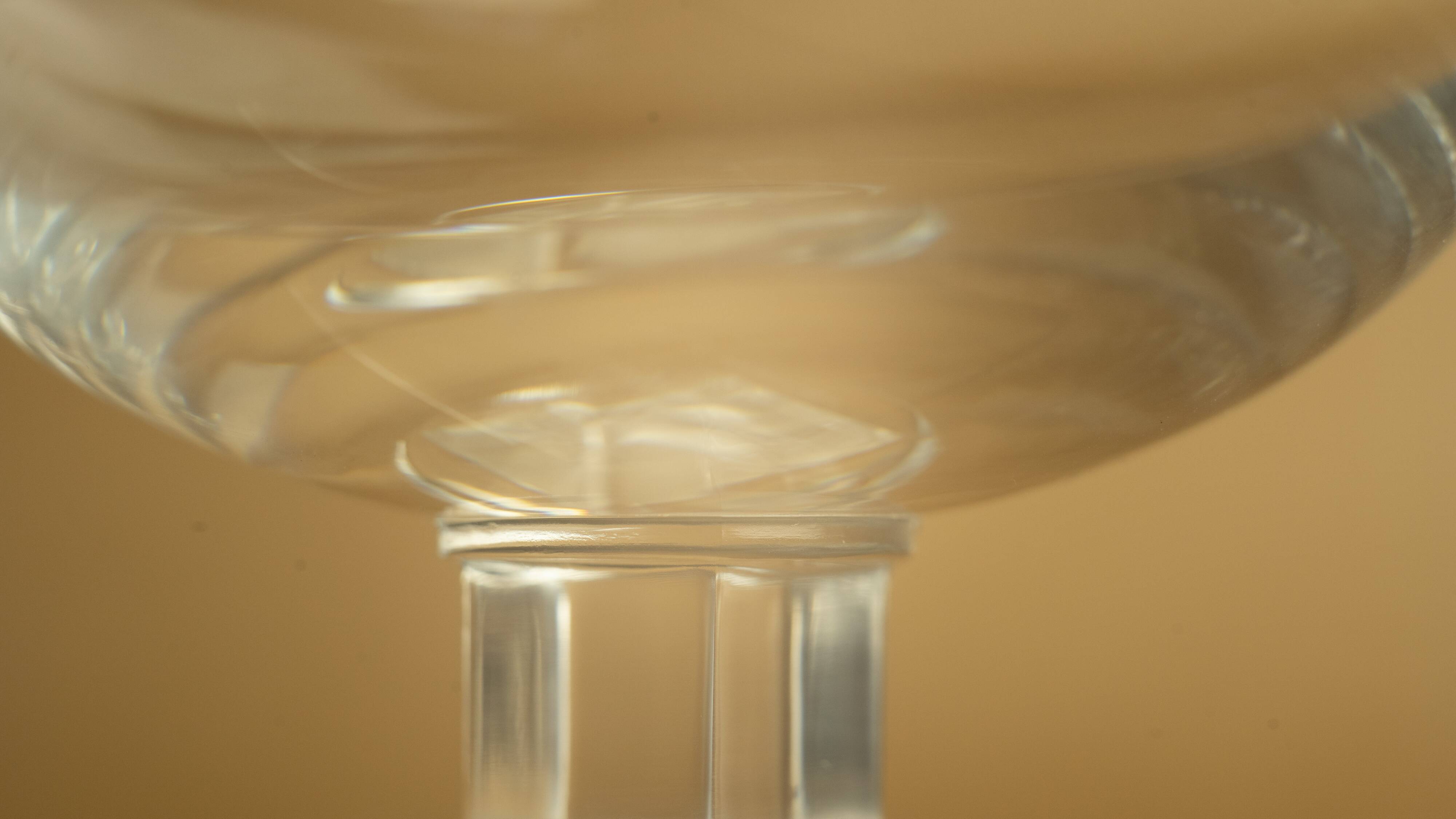 Lot 4 glasses with crystal foot Lalique Argos art deco 1930