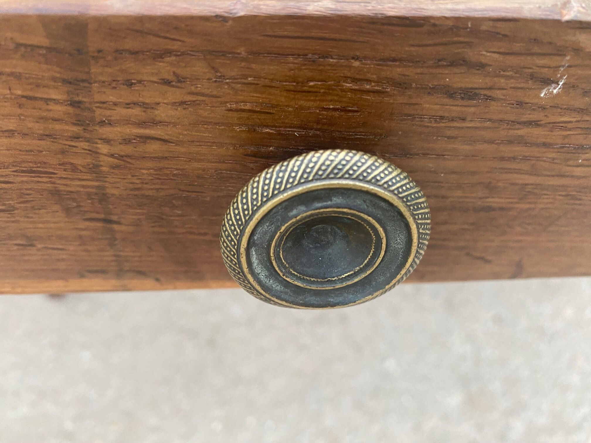 Solid oak farmhouse table with 2 drawers 1900