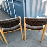 6 chaises ancienne vintage design scandinave pieds compas