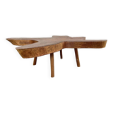 Table basse années 1960 en séquoia