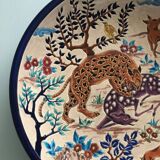 Circular dish in Longwy enamels, numbered