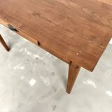 Solid cherry wood desk with spindle legs