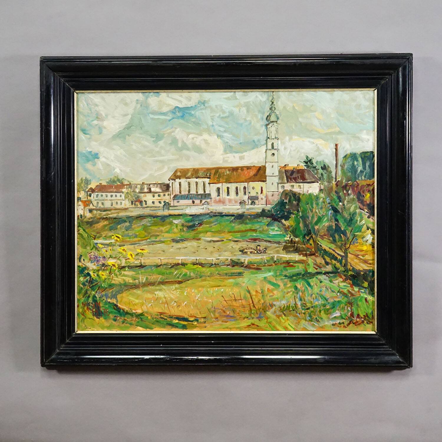 Oil painting by Alexander Michael – Neumarkt St. Veit, 1978