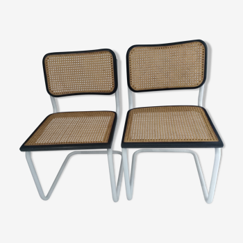 Paire de chaises Cesca B32 par Marcel Breuer 1986