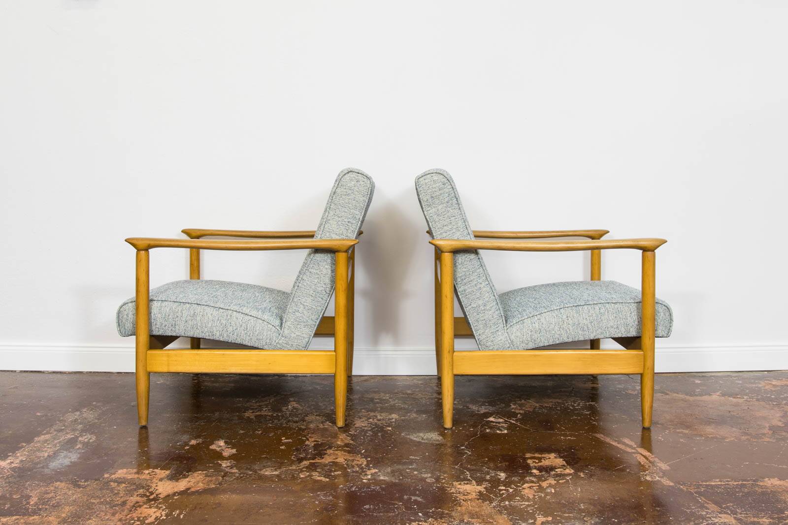 Vintage Armchairs Gfm 142 By Edmund Homa, Gfm, Poland, 1960’s, Set Of 2