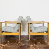 Vintage Armchairs Gfm 142 By Edmund Homa, Gfm, Poland, 1960’s, Set Of 2