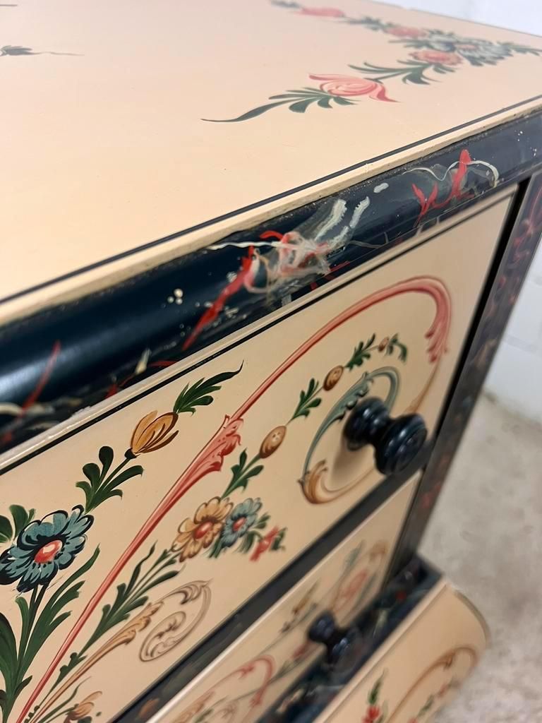 Hand painted xl chest of drawers