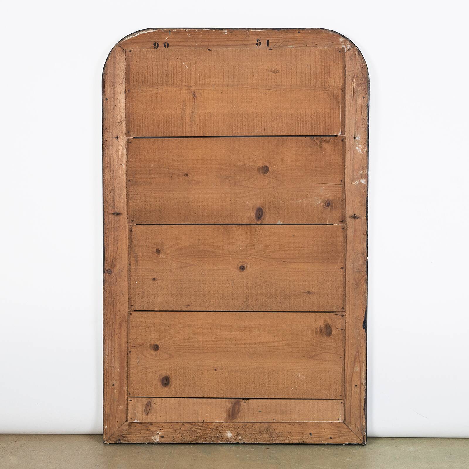 19th C Black and Gold Napoleon III Mirror