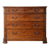 Commode ancienne en bois massif à quatre tiroirs