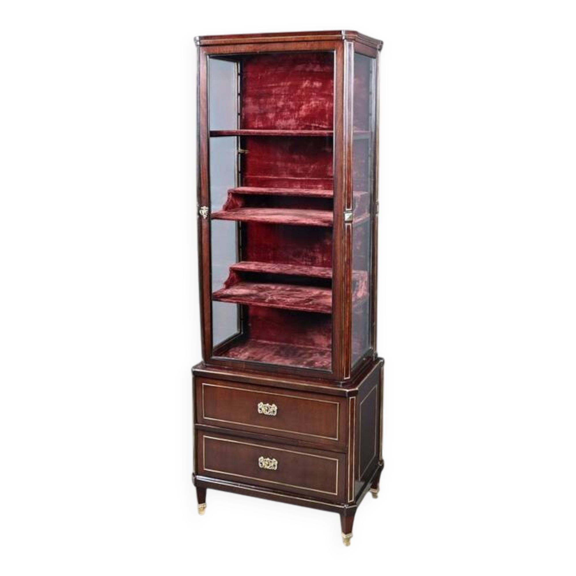 Small Display Cabinet in Mahogany, Louis XVI style – Late 19th Century