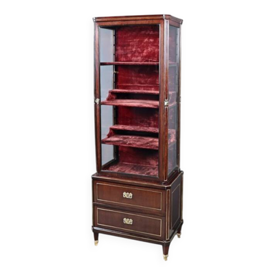 Meuble vitré en acajou, style Louis XVI, fin XIXe