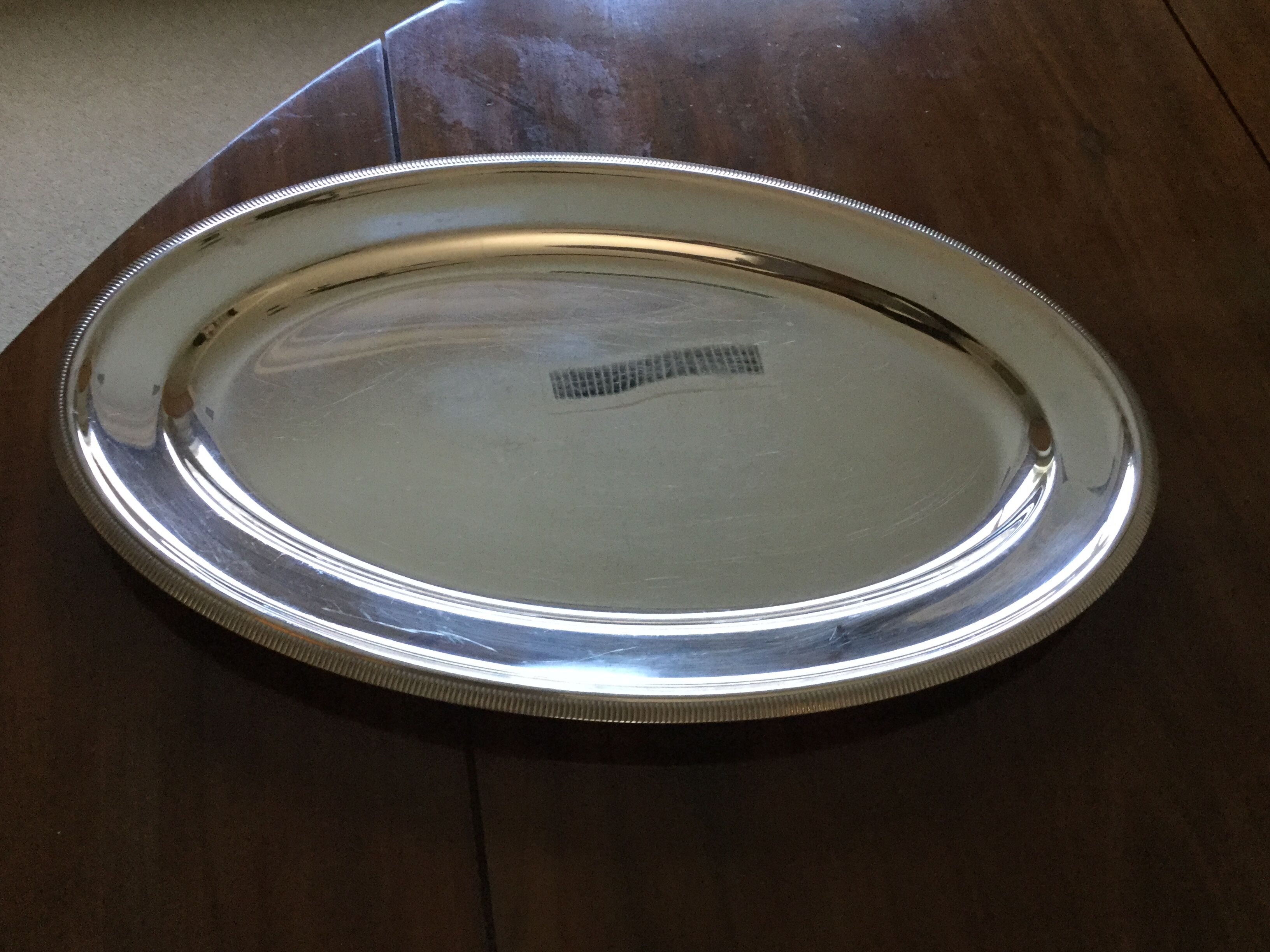 Silver metal dish