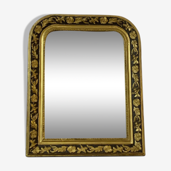 Miroir perlé de style Louis-Philippe 32x29cm