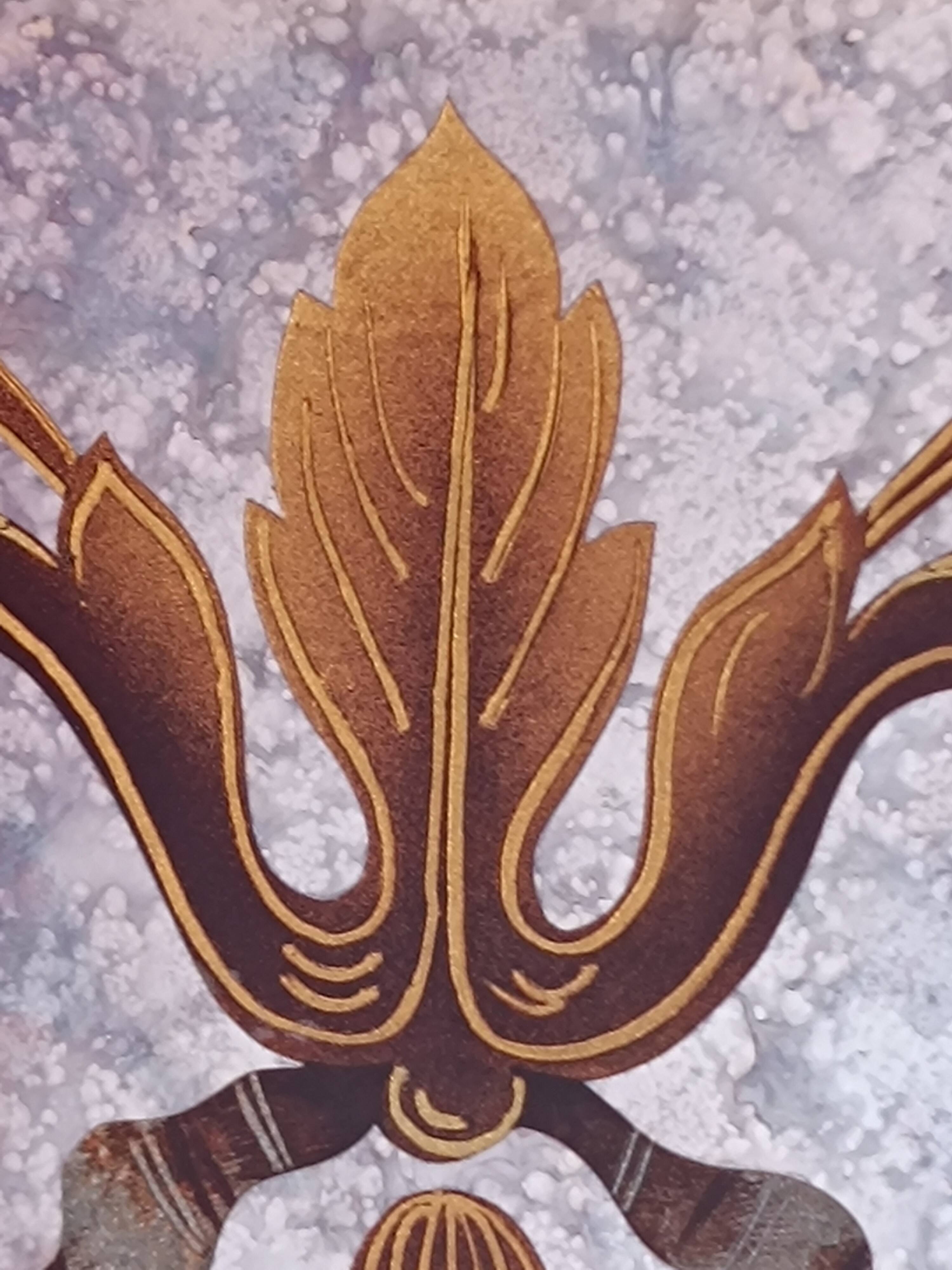 Eglomised glass mirror 75 X 60 cm