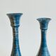 Pair of vintage ceramic candle holders