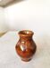 Vintage Curvy Brown Ceramic Vase, Yugoslavia, 1970s Boho Decor