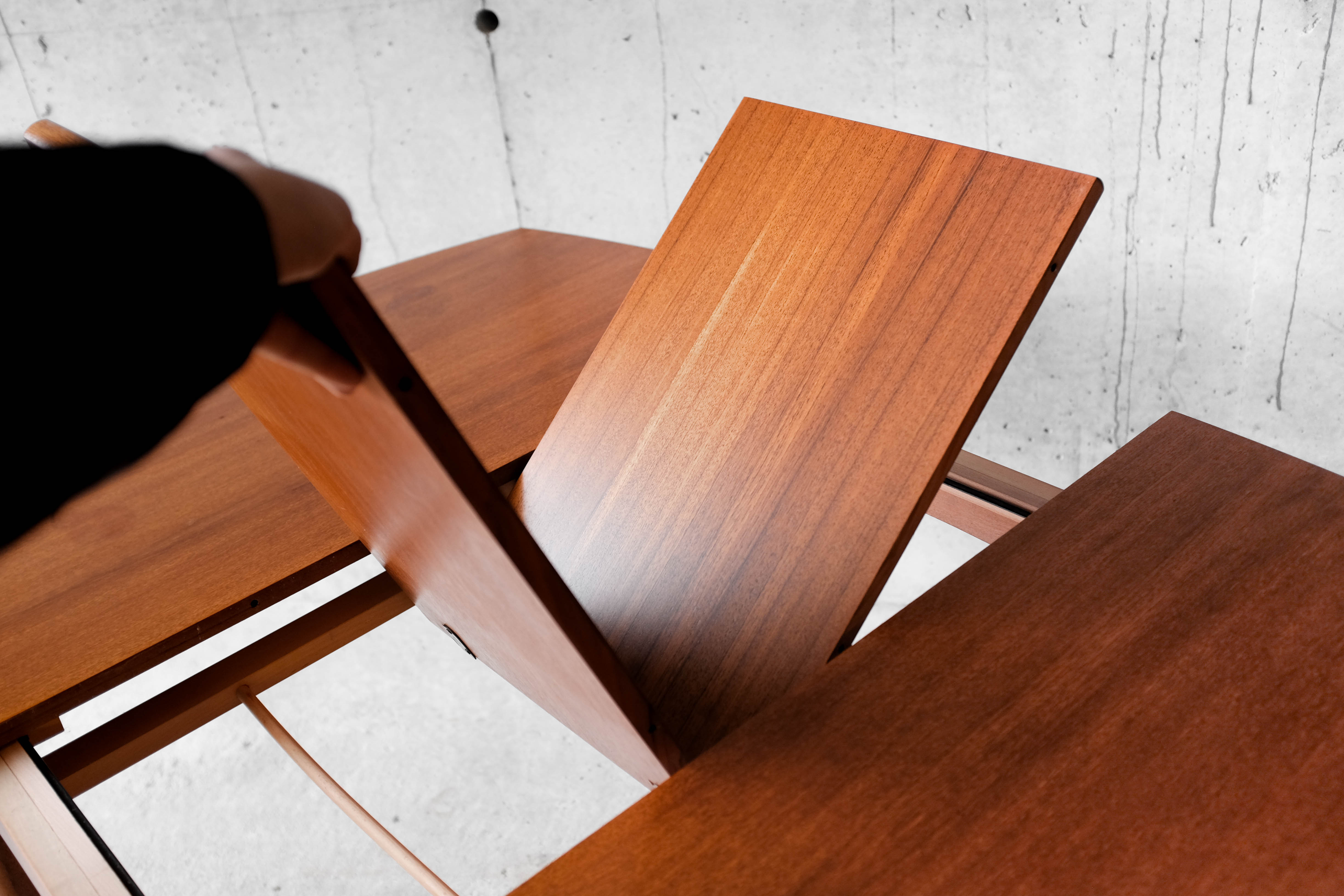 Scandinavian dining table extendable teak - 1960