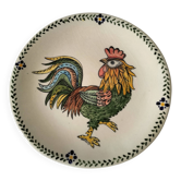 Earthenware plate with polychrome rooster – Martha Kołodziej – 2004