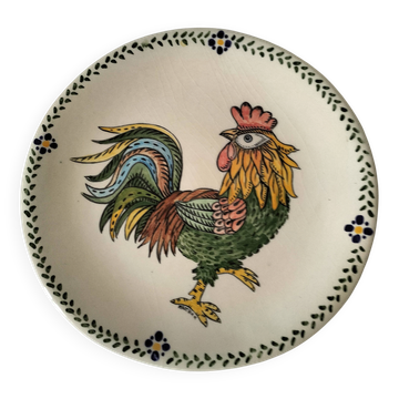 Earthenware plate with polychrome rooster – Martha Kołodziej – 2004