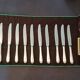 Christofle Vendôme shell 12 large knives silver-plated