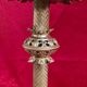 Pair of 18th century chiseled bronze lamps