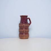 vintage brown West Germany Scheurich can vase