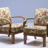 Paire de fauteuils Thonet, structure en bois courbé, années 1940