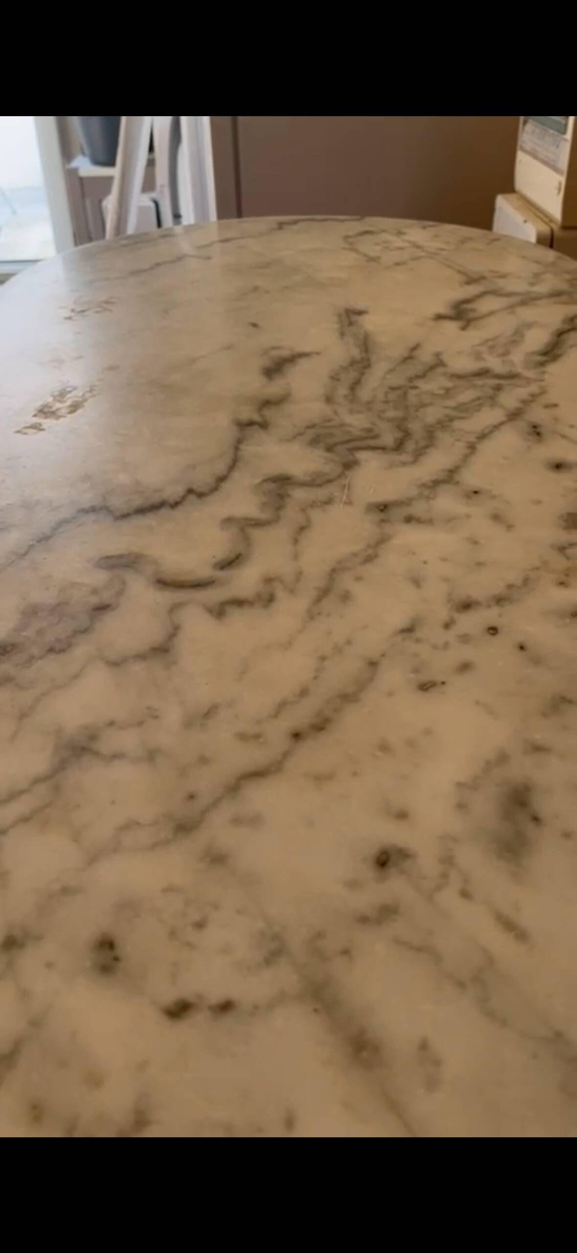 Vintage oval marble table