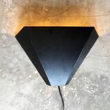 Black metal wall lamp, 1970s