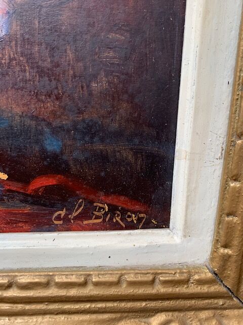 Peinture-Nature morte impressionniste "Bouquet de fleurs".