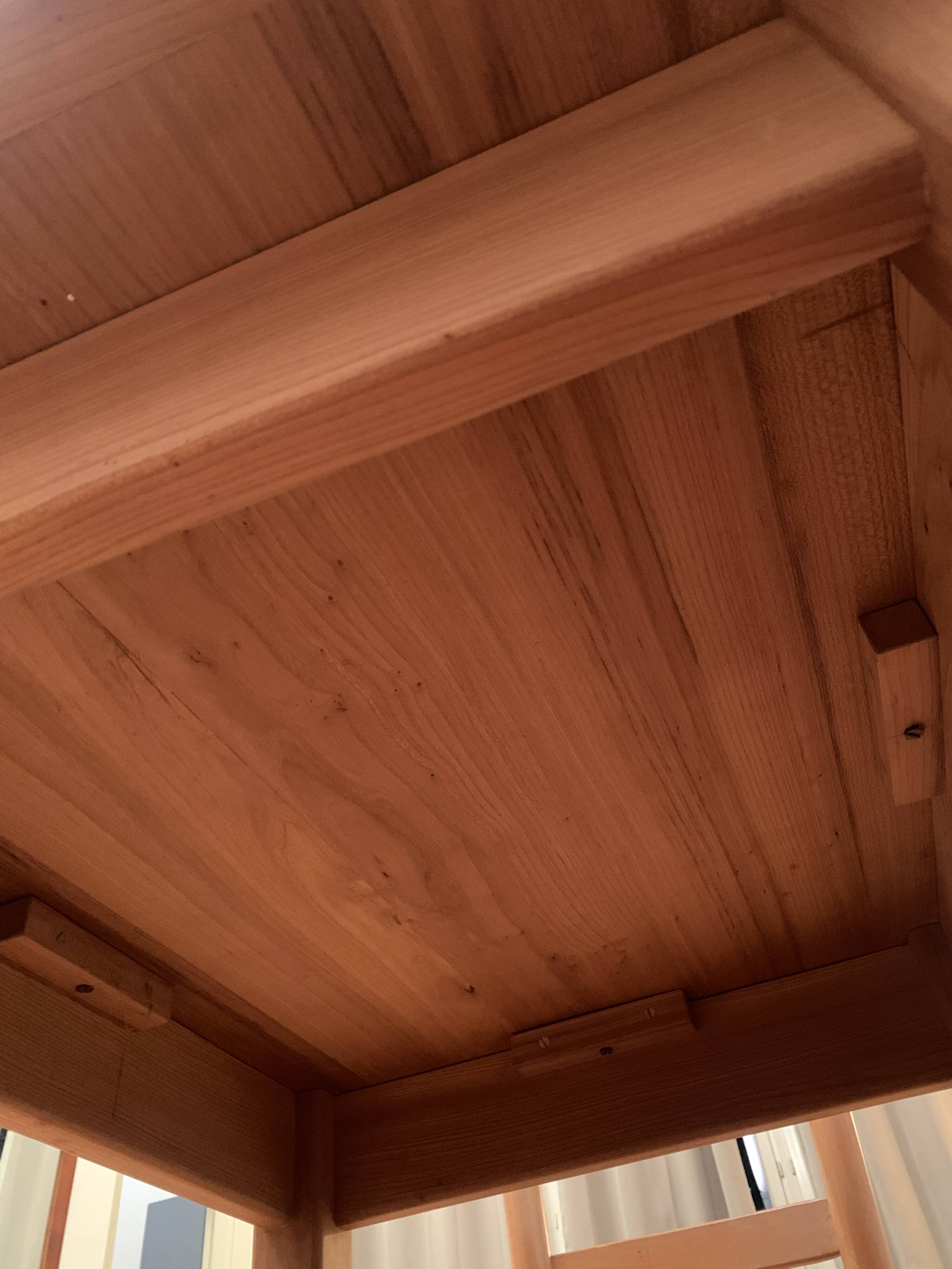 Wooden and wicker table and chairs