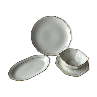 3 plats porcelaine de Limoges