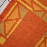 Vintage Persian gabbeh handmade carpet 71cm x 138cm 1970s, 1C470