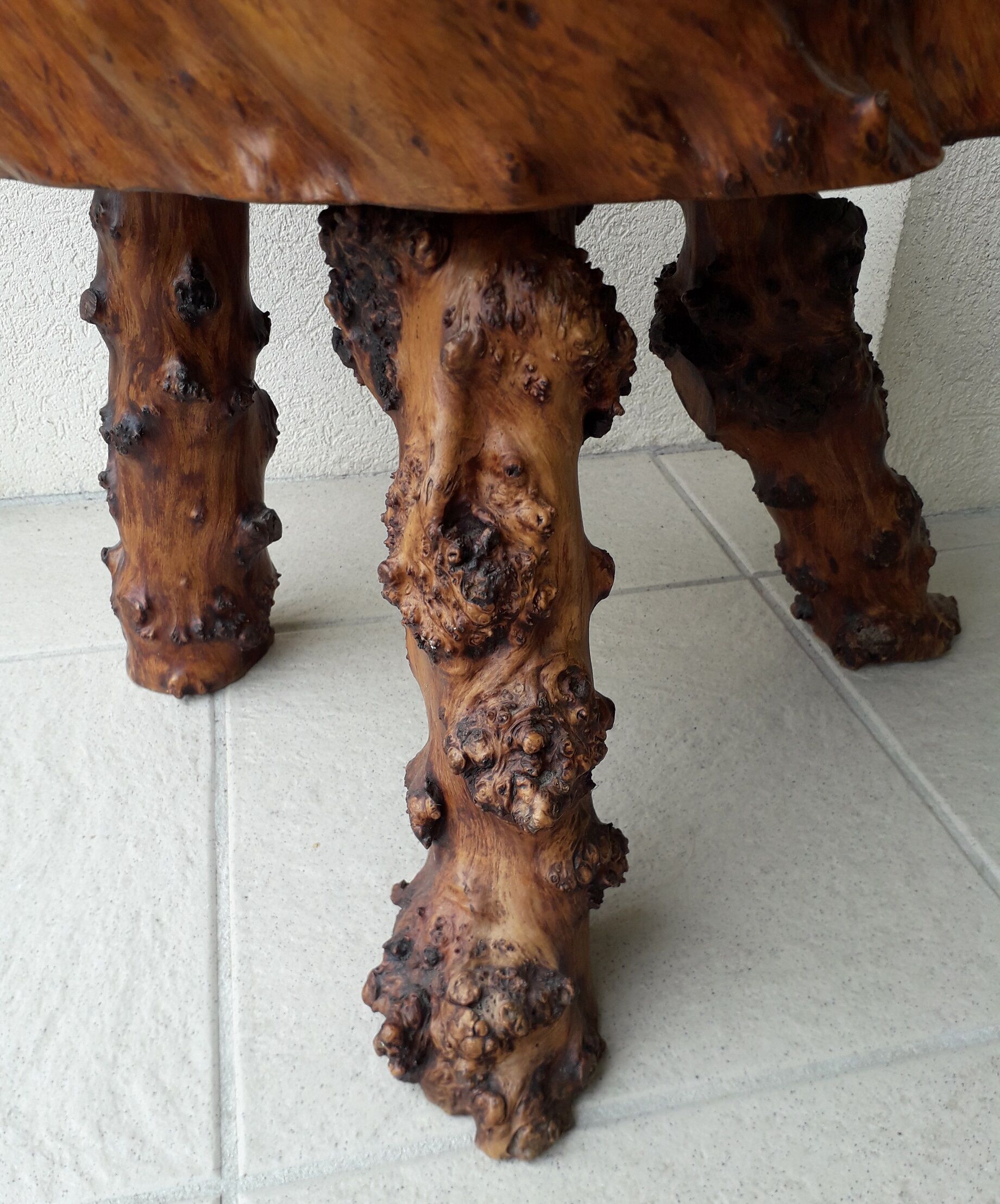 Solid wood stool