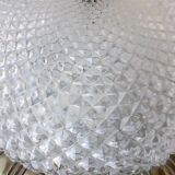 Bronze and glass ceiling lamp