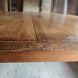 Solid oak farmhouse table, 270x120 cm, with 4 drawers