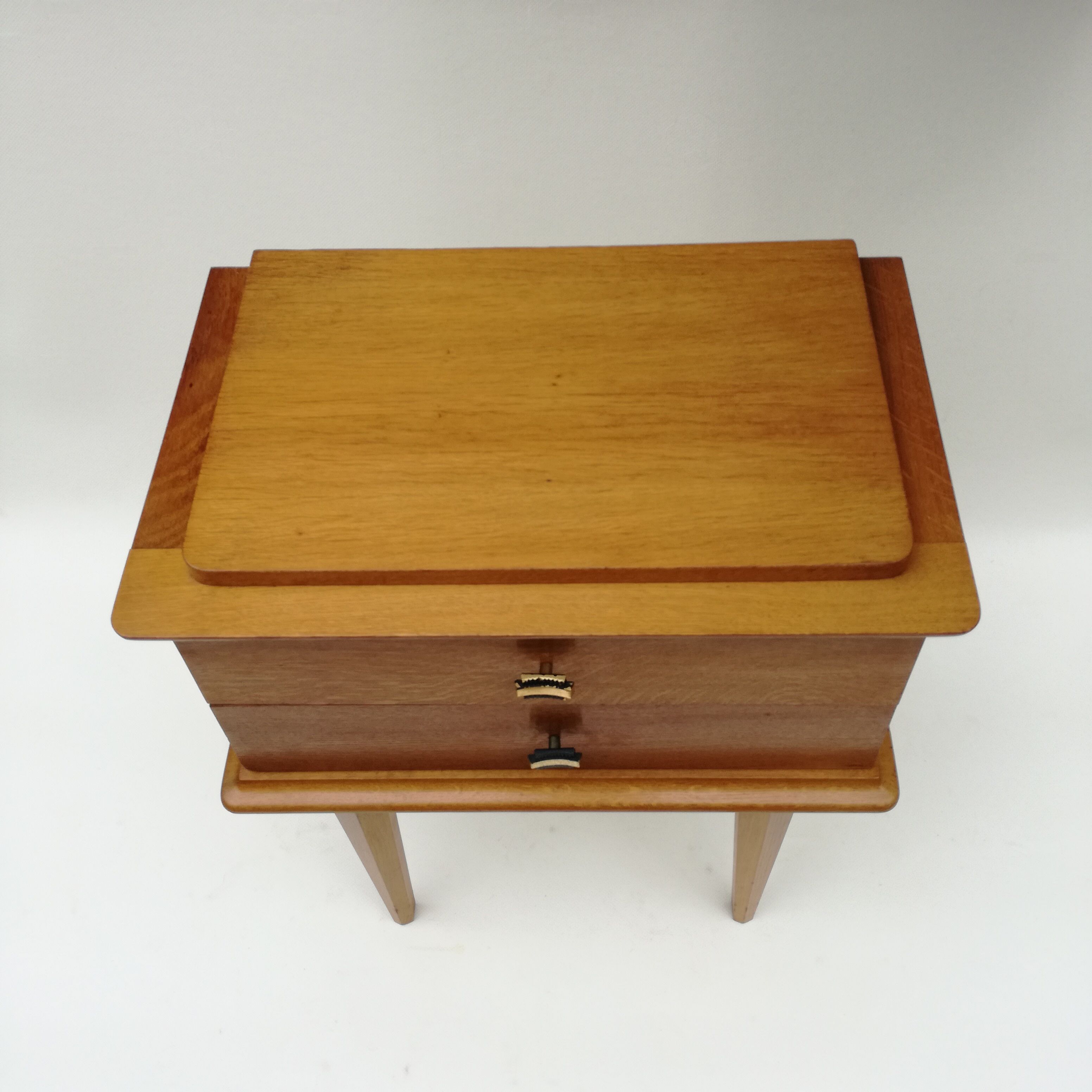 French wooden bedside 1950