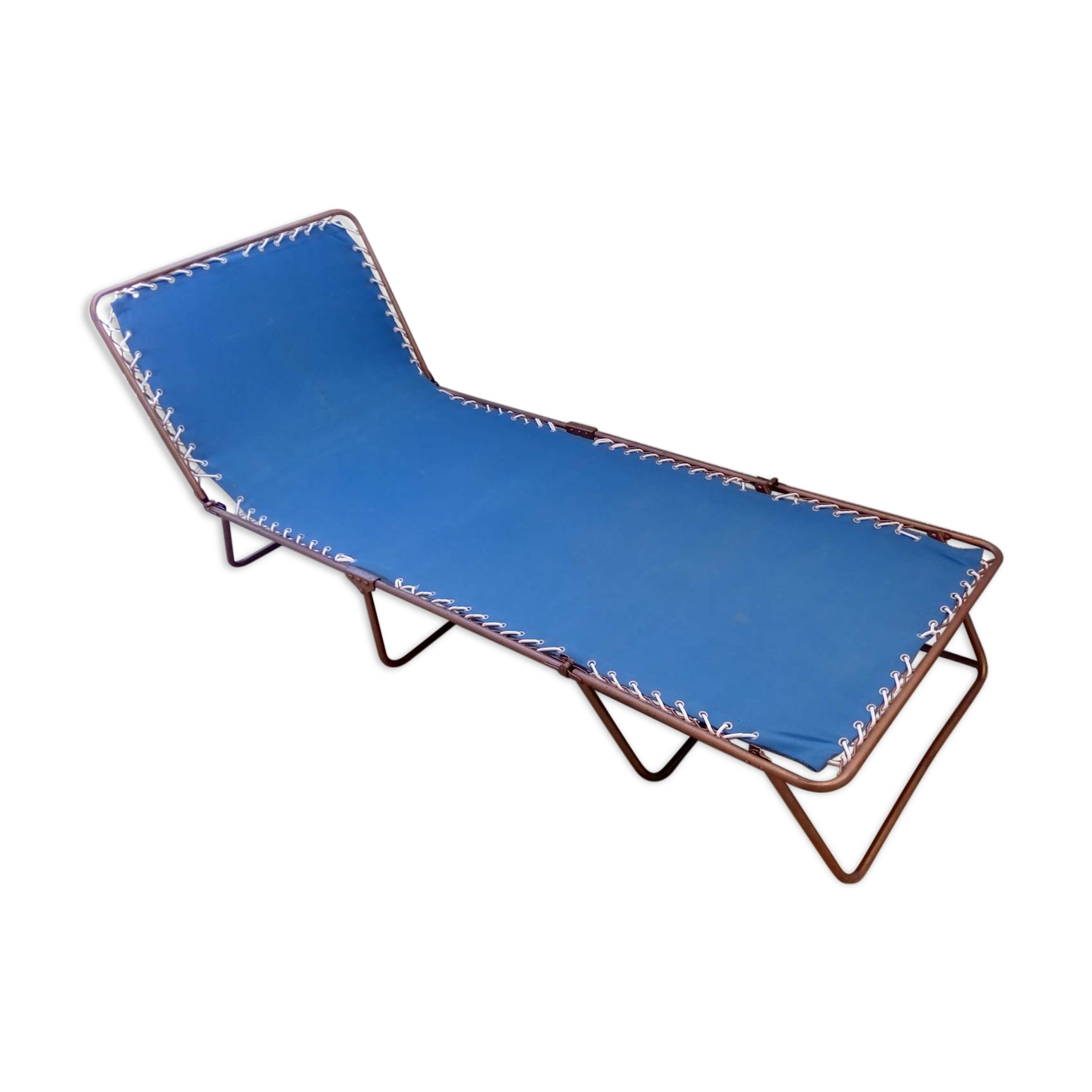 Transat relaxes folding lounge chair Lafuma Chantazur 60 vintage