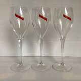 Three mumm GH champagne flutes