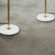 Pair of brass lampposts by Pierre Disderot edited by Glass Lumière 1982