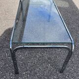 chrome and glass coffee table 1970