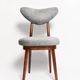 Vintage mid-century grey velvet heart-shaped chair, Europe, 1960s.