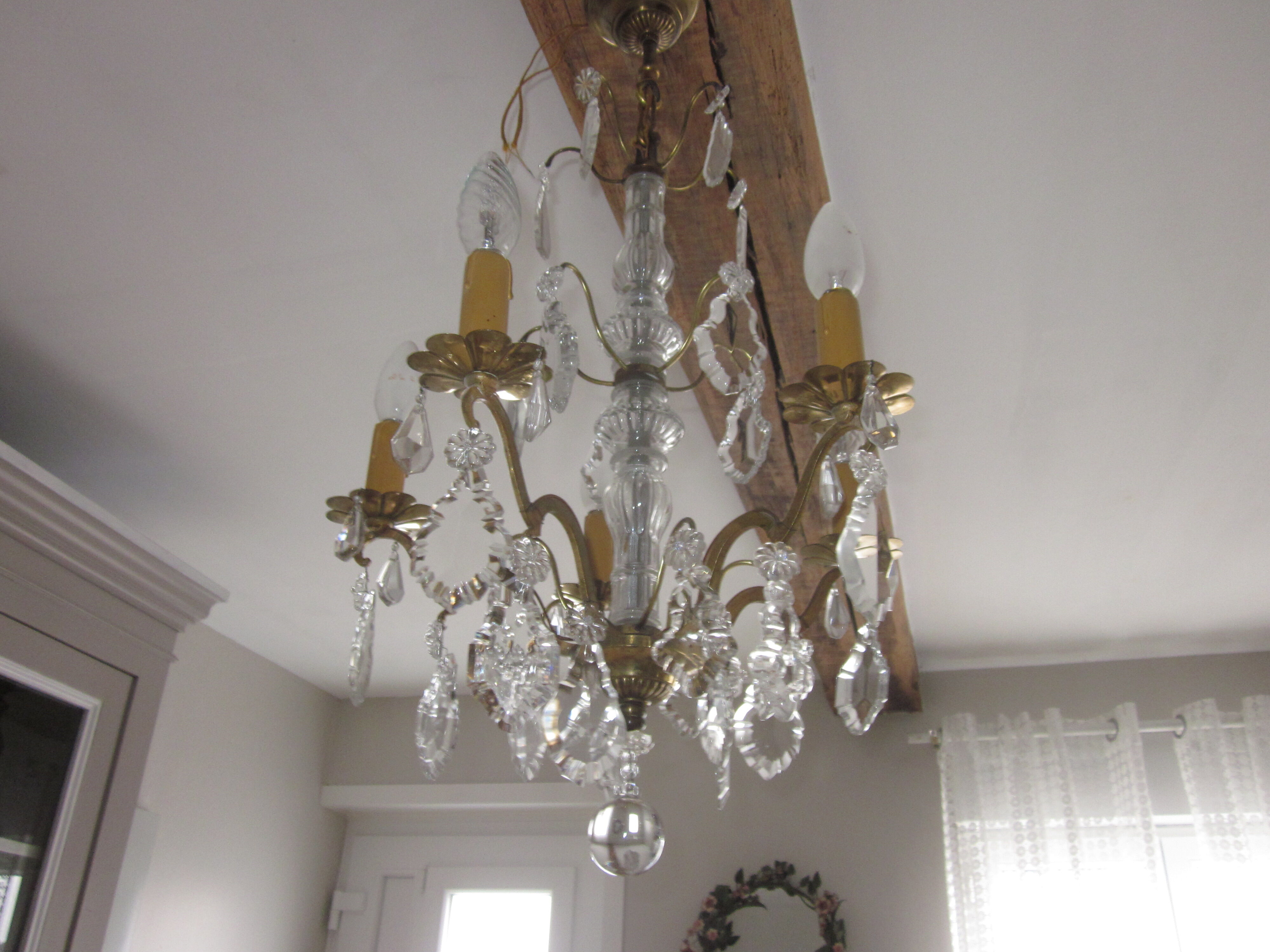 Old stamps chandelier