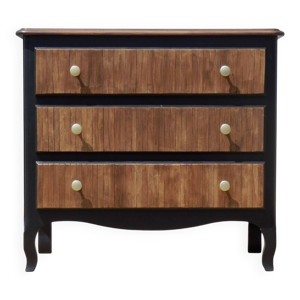 Commode 3 tiroirs en - noir
