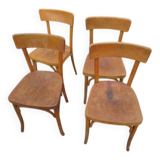 Set of 4 antique Thonet bistro chairs