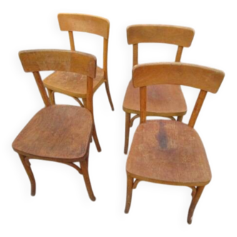 Set of 4 antique Thonet bistro chairs