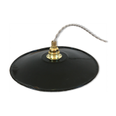 Suspension in black & white enamelled sheet metal
