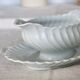 Saucière ovale vintage porcelaine blanche torsadée Limoges Haviland