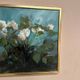 Original Swedish Oil on Canvas – “White Flowers” by M. Jakobsson – Signed – Vintage & Framed – 46 × 44 cm (18.1" × 17.3")